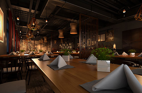 铜川简约大气中式风格餐厅设计装修效果图
