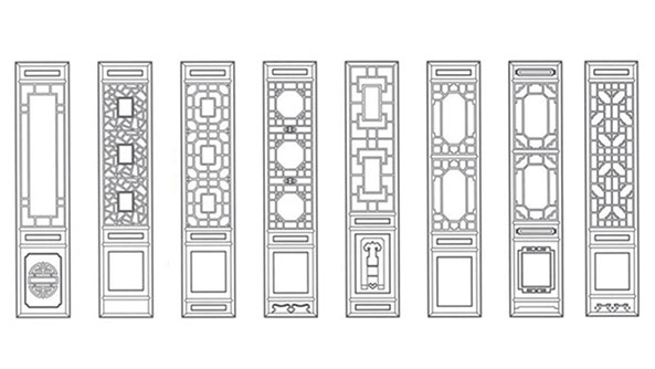 铜川喜迎门中式花格CAD设计图样式大全