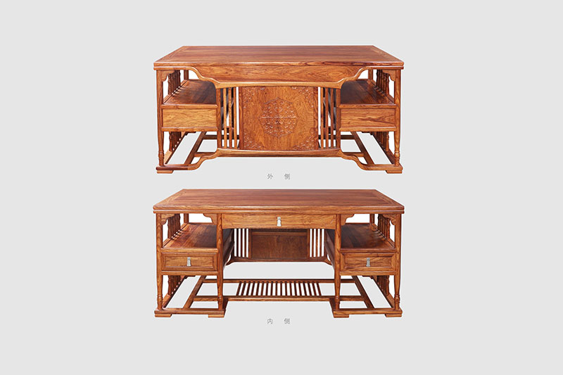 铜川中式家居装饰书房桌椅组合家具效果图