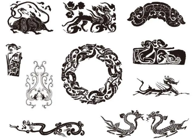 铜川龙纹和凤纹的中式图案