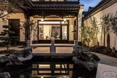 铜川现代中式别墅的庭院设计如此美丽